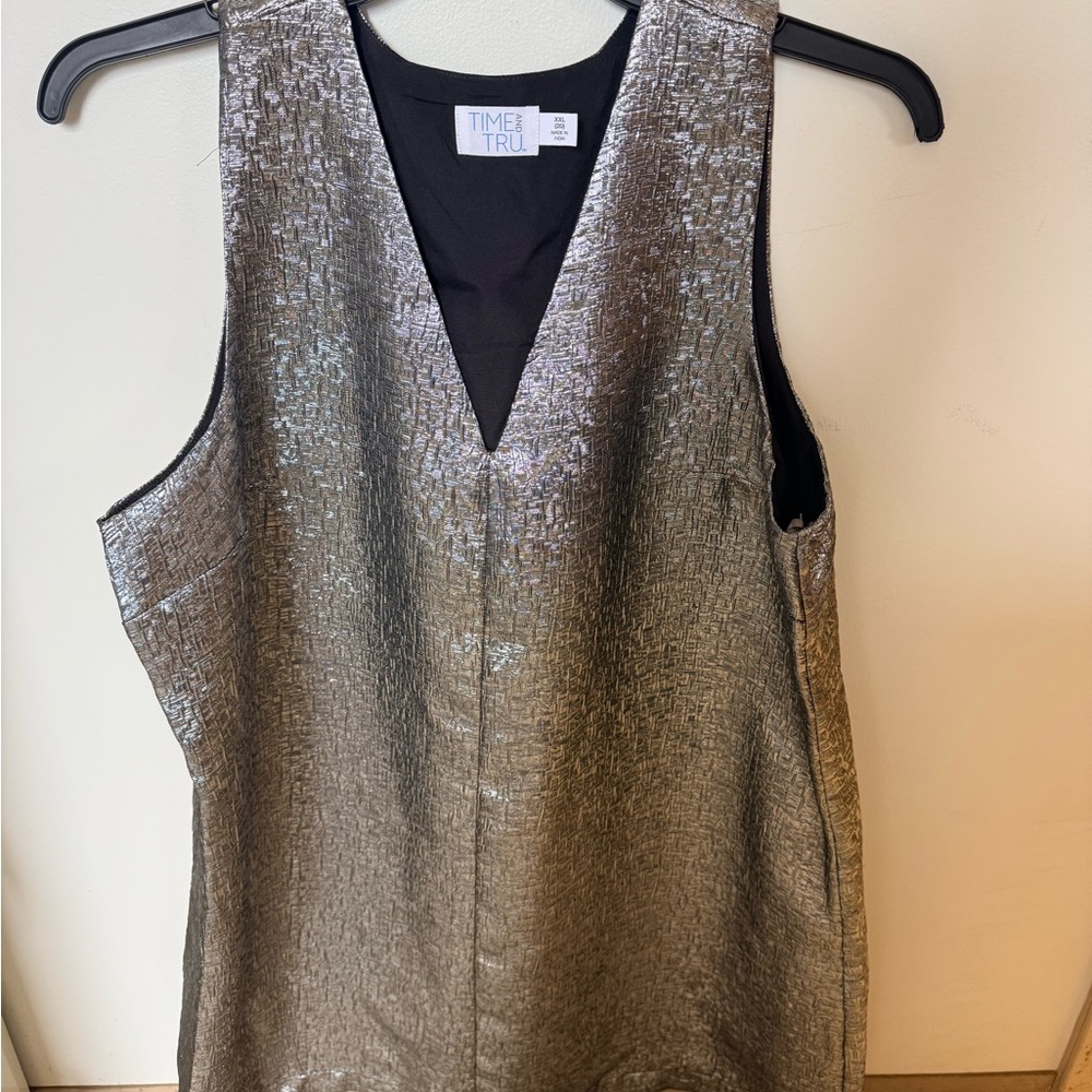 Time and Tru Metallic Sleeveless Dress - Picture 2 of 4